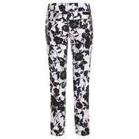 Alberto LUCY-CR - WR Black & White Flowers 7/8 kalhoty černá Alberto LUCY-CR - WR Black & White Flowers 7/8 kalhoty černá
