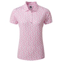 FootJoy Polokošile s květinovým potiskem a polovičním rukávem bílá FootJoy Polokošile s květinovým potiskem a polovičním rukávem bílá
