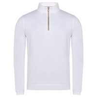 Peter Millar ALBATROSS PIQUE QUARTER-ZIP Stretch Midlayer white Peter Millar ALBATROSS PIQUE QUARTER-ZIP Stretch Midlayer white