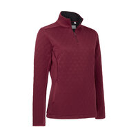 Callaway LS 1/4 ZIP QUILTED KNIT LAYER rot Callaway LS 1/4 ZIP QUILTED KNIT LAYER rot
